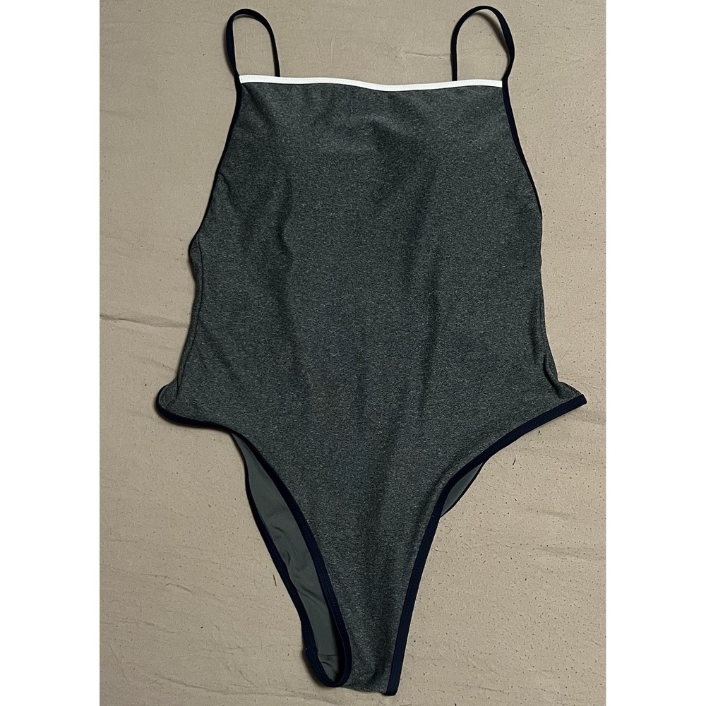 Aerie One-piece Plunge-Back‎ Padded Swimsuit - Women's Size M Long, High-Cut